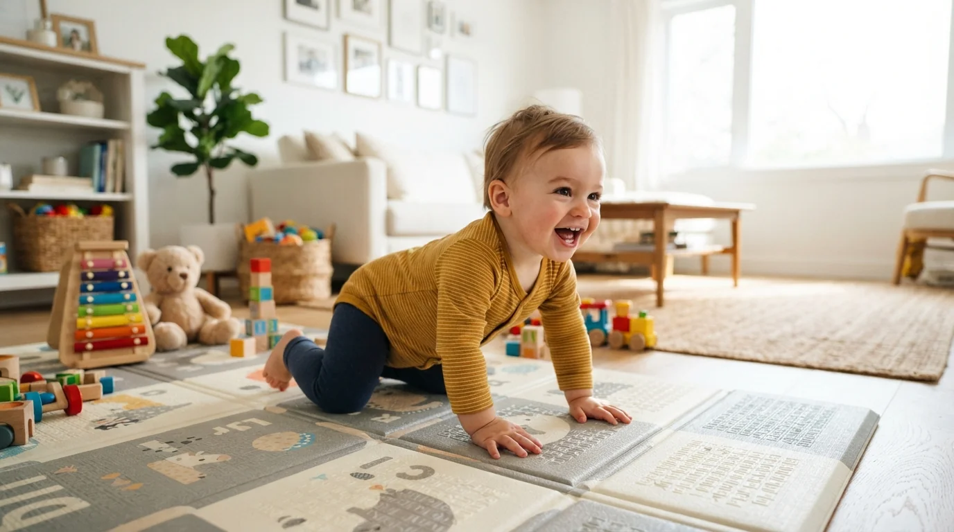 Bébé rampe et fait du quatre pattes : le guide complet de la motricité