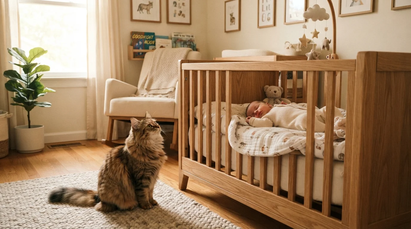 Cohabitation chat et bébé : comment empêcher votre félin de grimper dans le berceau ?