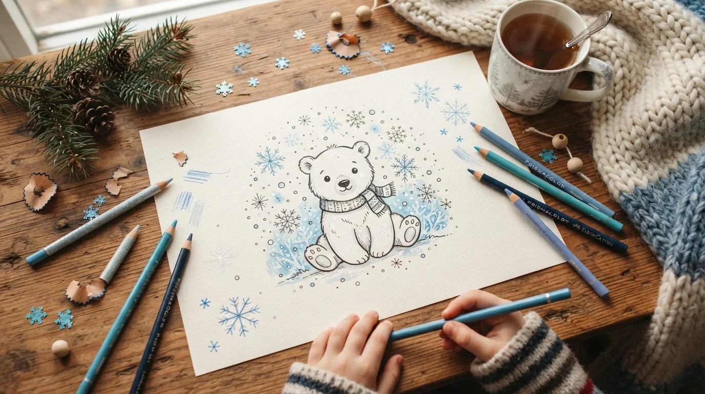 25 Coloriages d'Ours Polaires : Activités Créatives et Éducatives pour l'Hiver