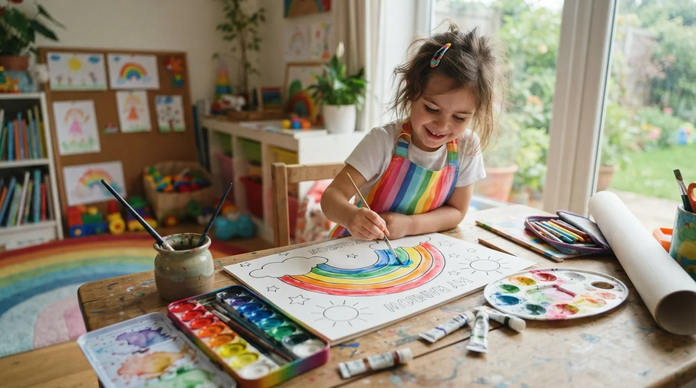Coloriages Arc-en-Ciel à Imprimer : Des Dessins Faciles pour la Maternelle aux Motifs Détaillés
