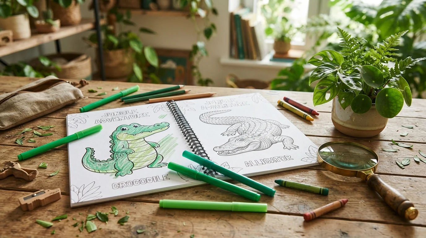 Coloriages de Crocodiles et Alligators : Modèles Gratuits et Guide Pratique