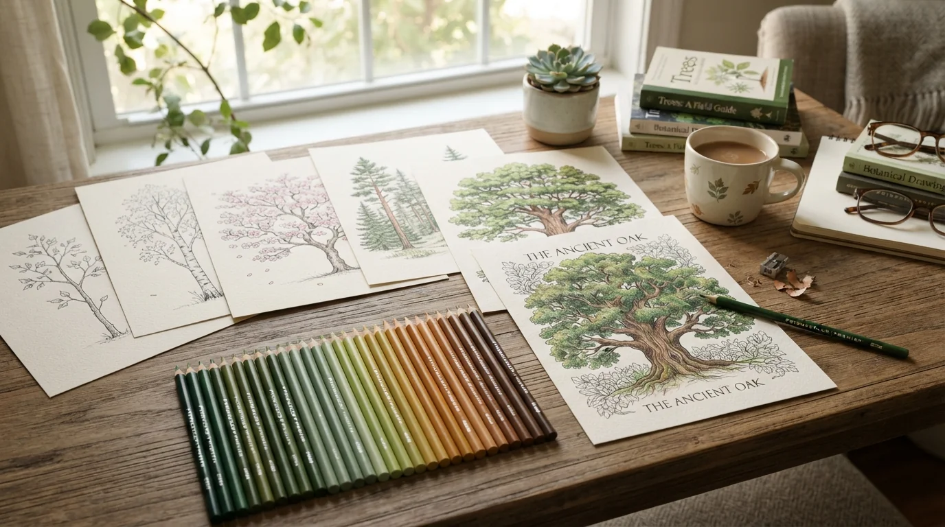 40 coloriages d'arbres gratuits à imprimer pour occuper les enfants