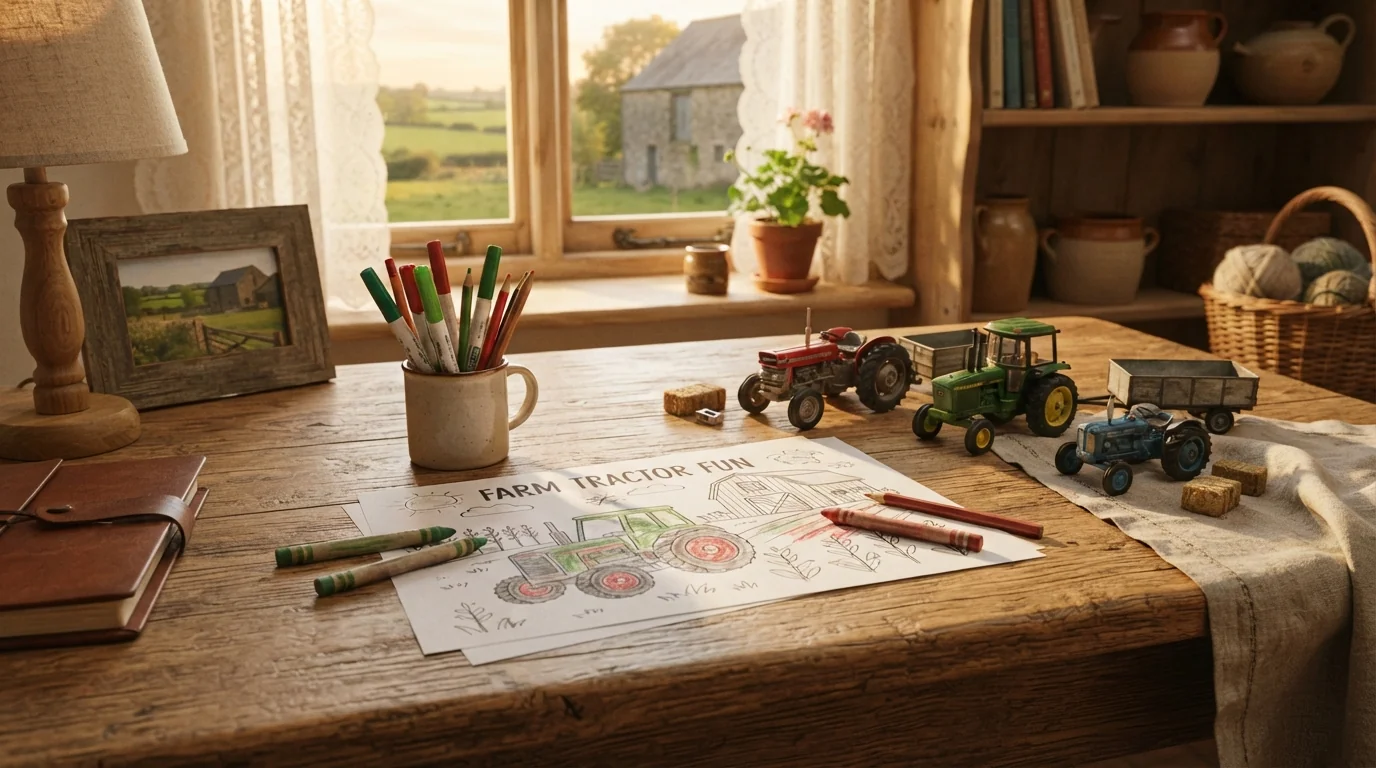Feuilles de coloriage de tracteur imprimables pour les tout-petits et les adultes