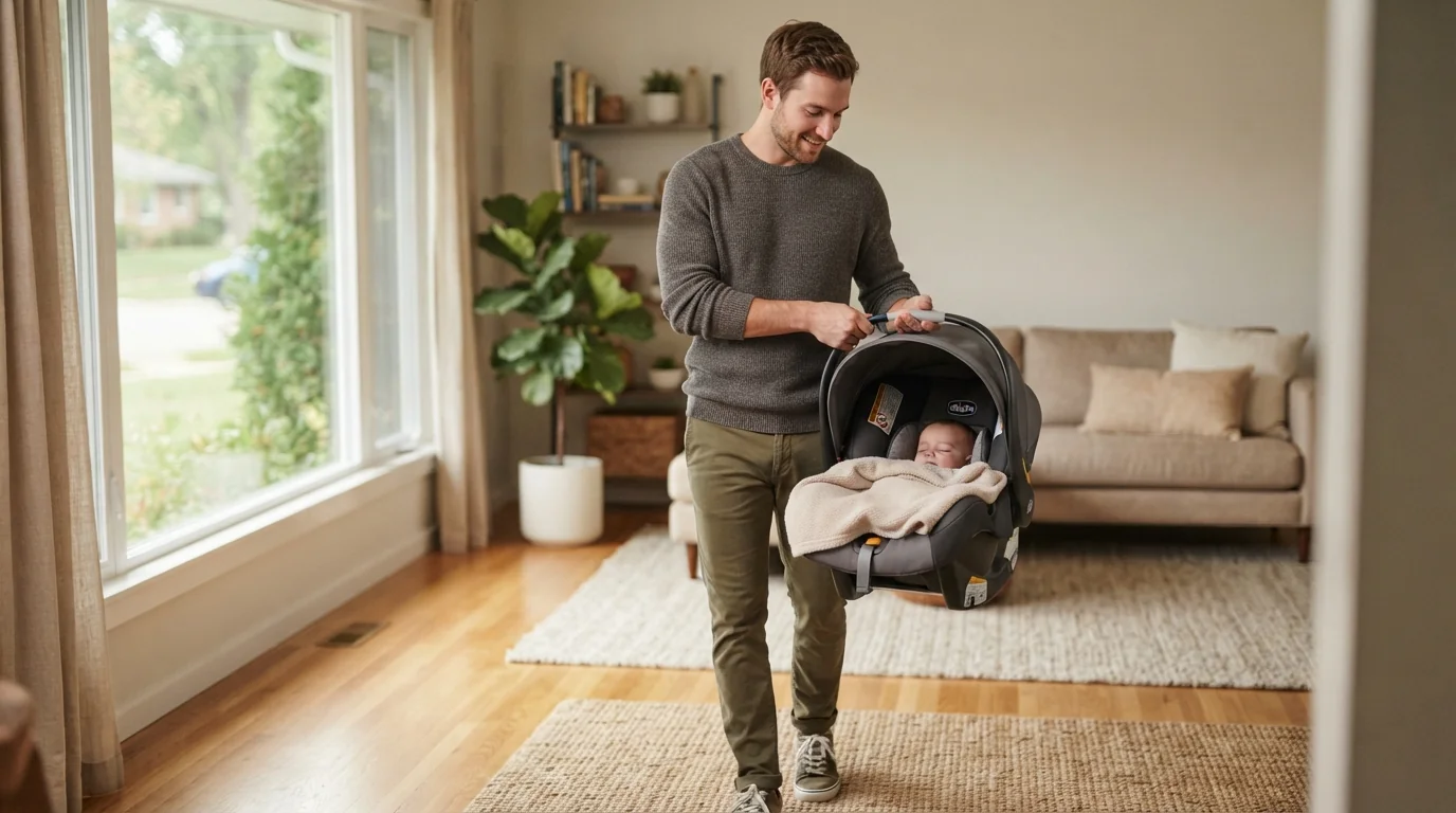 Portage du siège coque auto : la méthode ergonomique pour préserver son dos de jeune parent