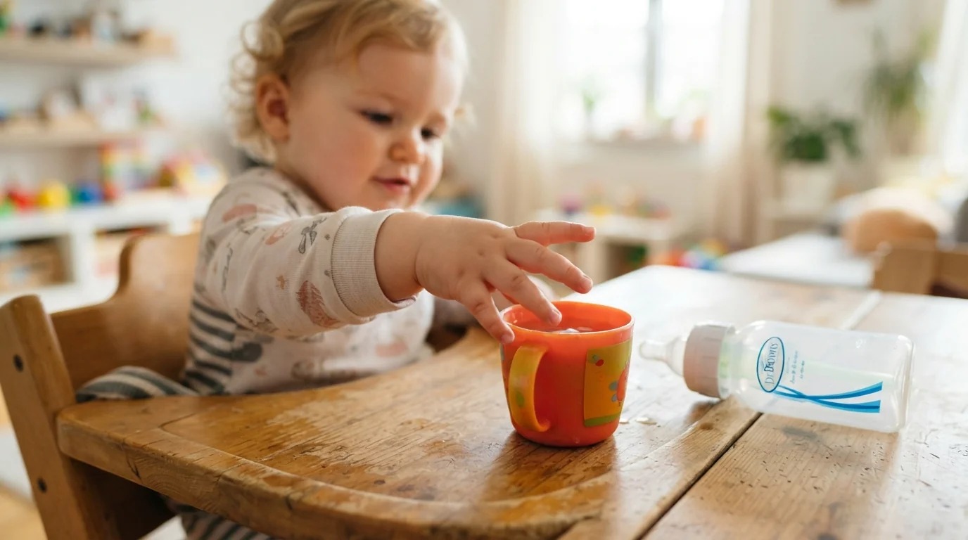 Sevrage du biberon : quand et comment passer au verre sans larmes ?