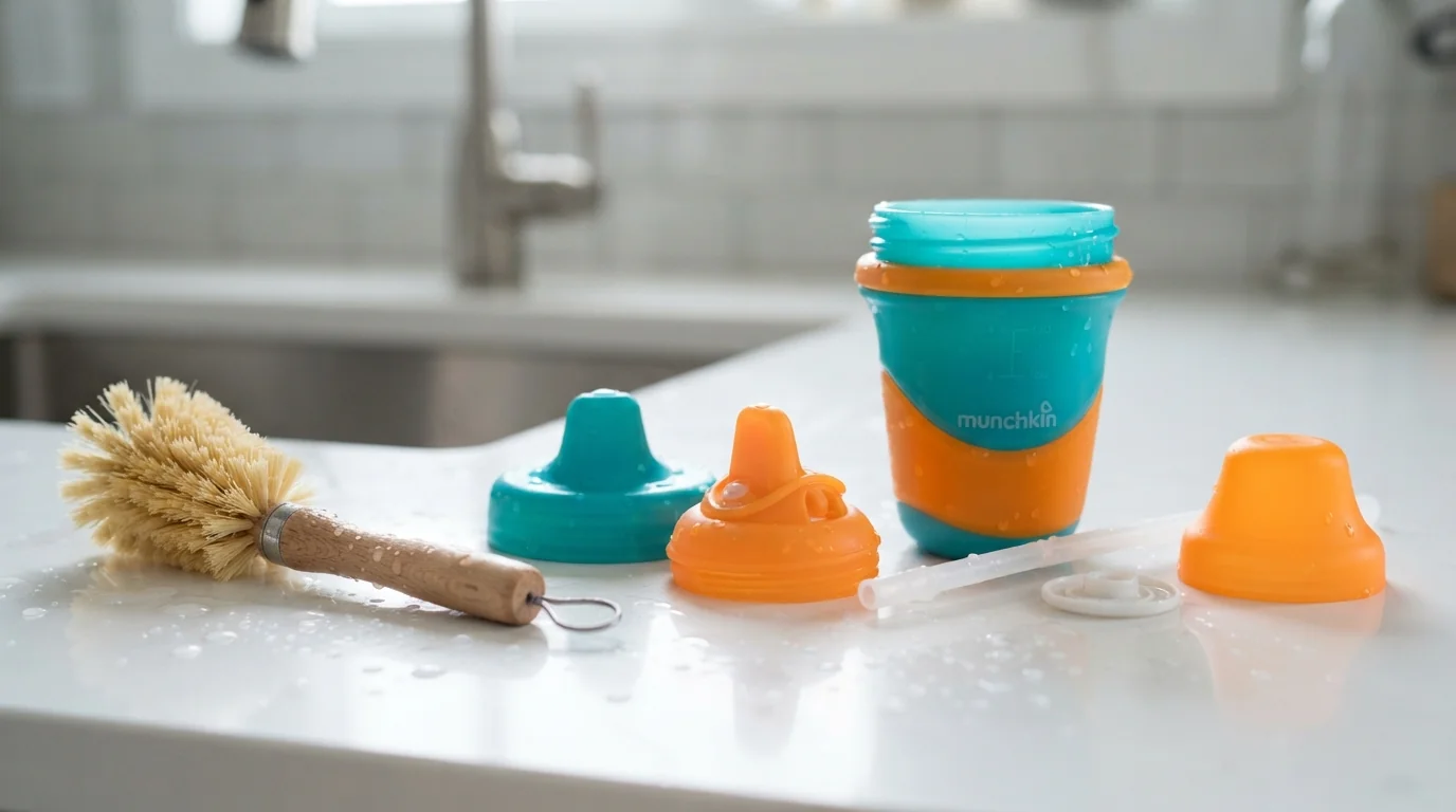 Tasse d'apprentissage : comment éviter moisissures, accidents et caries chez le jeune enfant
