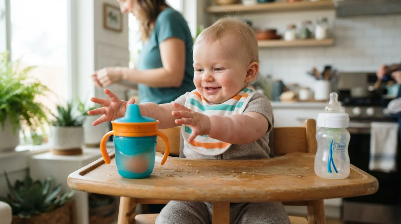 Transition du biberon au verre d’apprentissage : le guide pratique pour les parents