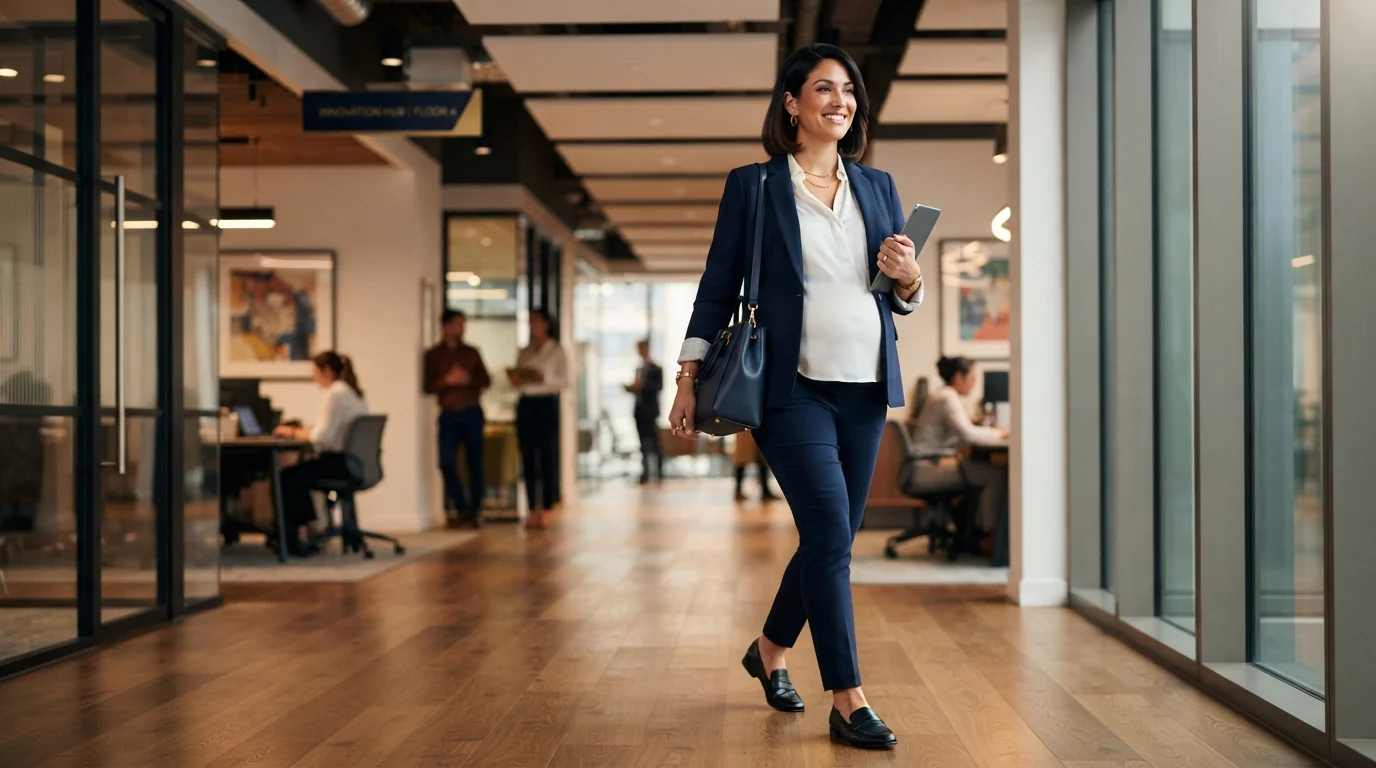 Vêtements de grossesse pour le bureau : comment s’habiller avec style et confort du 1er au 9e mois